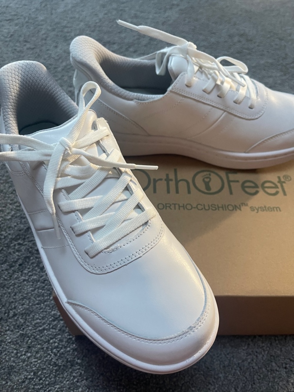 Women’s White Ortho Sneakers with arch support inserts